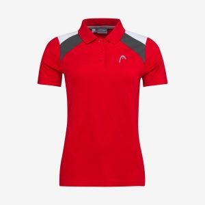 Koszulka polo damska CLUB 22 Tech. Czerwone bluzki Head, xl, bez wzorów, z poliesteru, sportowe, bez kołnierzyka, bez ramiączek. Za 239,00 zł.