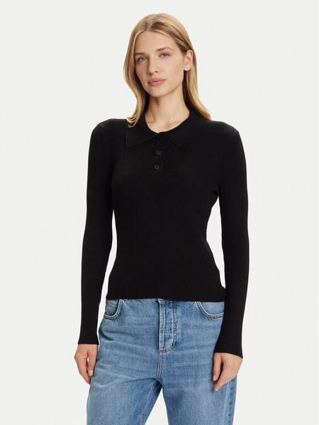 Vero Moda Sweter Siljerib 10336674 Czarny Slim Fit. Czarne swetry klasyczne Vero Moda, m, z wiskozy, bez kołnierzyka. Za 99,99 zł.