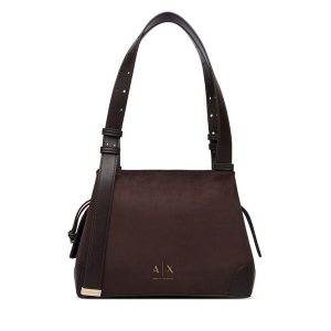 Torebka Armani Exchange. Brązowe torebki klasyczne Armani Exchange, bez wzorów, bez dodatków. Za 679,99 zł.