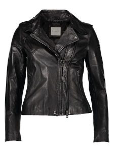 Bugatti Skórzana kurtka w kolorze czarnym rozmiar: 42. Czarne kurtki Bugatti, bez wzorów, ze skóry, bez kaptura. Za 543,90 zł.