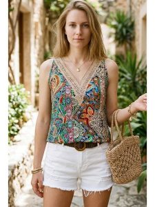 SOULSHAE Top ze wzorem rozmiar: L/XL. Topy SOULSHAE, l, bez wzorów, bez kołnierzyka, bez ramiączek. Za 89,45 zł.