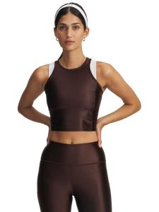 Under Armour Top funkcyjny w kolorze brązowym rozmiar: M. Brązowe topy Under Armour, m, bez wzorów, z materiału, bez kołnierzyka, bez ramiączek. Za 113,10 zł.