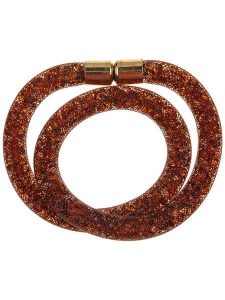 MENTHE À L'O Bransoletka z kryształami rozmiar: onesize. Brązowe bransoletki MENTHE À L'O, z kryształem. Za 100,28 zł.
