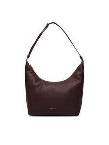 Calvin Klein Torebka LV04F3891G Bordowy. Czerwone torebki klasyczne Calvin Klein, bez wzorów, ze skóry, bez dodatków. Za 569,99 zł.