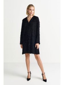 Rich & Royal Sukienka w kolorze czarnym rozmiar: 42. Czarne sukienki Rich & Royal, na co dzień, z aplikacjami, bez kołnierzyka, bez ramiączek, midi, proste. Za 339,95 zł.