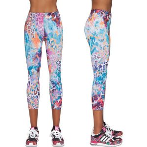Bas Black Legginsy damskie krótkie Caty 70 niebiesko-pomarańczowo-fioletowe r. S. Legginsy marki Bas Black. Za 69,90 zł.