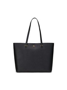 Lauren Ralph Lauren Torebka 431911655001 Czarny. Czarne shopper bag Lauren Ralph Lauren, bez wzorów, ze skóry, bez dodatków. Za 769,99 zł.