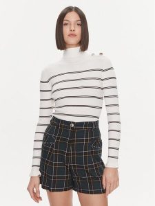 Liu Jo Golf MF3002 MS99E Biały Slim Fit. Białe golfy Liu Jo, bez wzorów, z syntetyku. Za 469,99 zł.