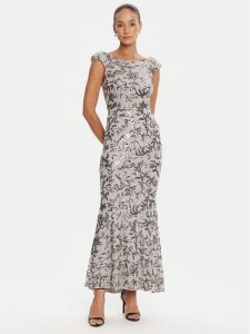 Rinascimento Sukienka wieczorowa CFC0125132003 Szary Slim Fit. Szare sukienki Rinascimento, xs, bez wzorów, z syntetyku, wizytowe, bez kołnierzyka, bez ramiączek. Za 559,99 zł.