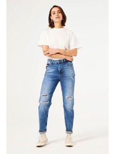 Garcia Dżinsy - Tapered fit - w kolorze niebieskim rozmiar: W27. Niebieskie jeansy Garcia, bez wzorów, z podwyższonym stanem. Za 127,35 zł.