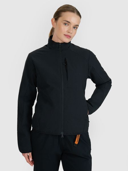 4F Kurtka przejściowa z wypełnieniem syntetycznym damska - czarna S. Czarne kurtki 4f, s, bez wzorów, z materiału, bez kaptura. Za 149,99 zł.