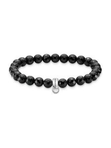 Thomas Sabo Bransoletka z obsydianami rozmiar: 18,5 cm. Szare bransoletki Thomas Sabo, srebrne. Za 100,45 zł.