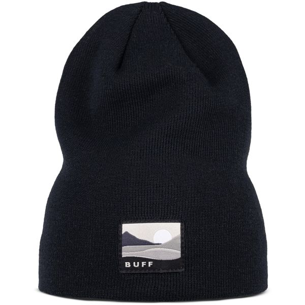 Czapka BUFF KNITTED BEANIE LILON LONG. Czarne czapki Buff, bez wzorów, sportowe. Za 119,90 zł.