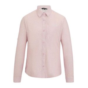 Koszula przeciw owadom z długim rękawem damska Regatta Travel. Czerwone koszule Regatta, bez wzorów, bez kołnierzyka, bez ramiączek. Za 279,99 zł.