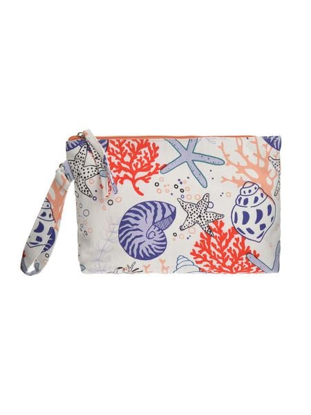 BLE Kosmetyczka w kolorze białym ze wzorem - 25 x 17 x 5 cm rozmiar: onesize. Białe kosmetyczki BLE, bez wzorów, z materiału. Za 21,95 zł.