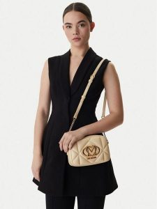 LOVE MOSCHINO Torebka JC4038PP1OLC0129 Beżowy. Brązowe torebki klasyczne LOVE MOSCHINO, bez wzorów, ze skóry, bez dodatków. Za 673,99 zł.