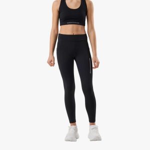 Długie legginsy trening junior Swedemount Core Pocket Tights Long szybkoschnące. Czarne legginsy SWEDEMOUNT, bez wzorów, z materiału, długie. Za 99,99 zł.