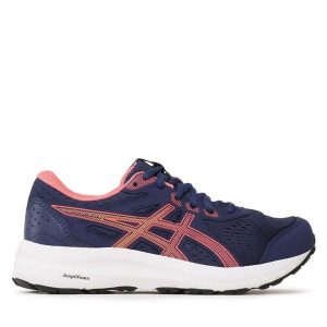 Buty do biegania Asics. Niebieskie buty sportowe ASICS, bez wzorów, bez zapięcia, do biegania. Za 239,99 zł.