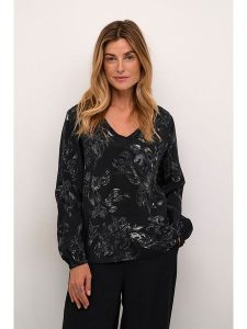 Cream Bluzka "Lova" w kolorze czarnym rozmiar: 44. Czarne bluzki Cream, s, bez wzorów, z wiskozy, klasyczne, bez kołnierzyka, bez ramiączek. Za 127,65 zł.