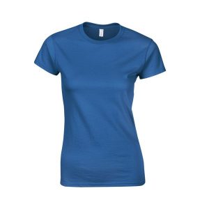 Koszulka Damska Z Miękkiej W Dotyku Bawełny Ringspun. Niebieskie bluzki GILDAN, xl, bez wzorów, z bawełny, sportowe, bez kołnierzyka, bez ramiączek. Za 29,99 zł.