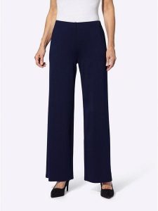 WITT WEIDEN Spodnie w kolorze granatowym rozmiar: 21. Niebieskie spodnie z wysokim stanem WITT WEIDEN, bez wzorów, z materiału, z podwyższonym stanem. Za 60,99 zł.