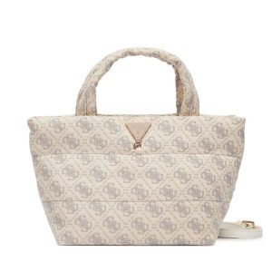 Torebka Guess. Białe kuferki Guess, z aplikacjami, bez dodatków. Za 324,99 zł.