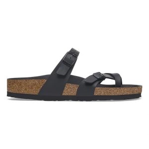Birkenstock Mayari BF Triples Black Japonki damskie. Czarne klapki Birkenstock, bez wzorów, bez obcasa. Za 399,99 zł.