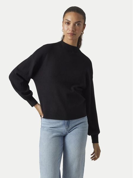 Vero Moda Sweter Nancy 10290748 Czarny Regular Fit. Czarne swetry klasyczne Vero Moda, l, z wiskozy, bez kołnierzyka. Za 99,99 zł.