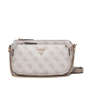 Torebka Guess. Brązowe listonoszki Guess, z aplikacjami, bez dodatków. Za 439,99 zł.