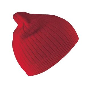 Zimowa Czapka Zimowa Z Dzianiny Unisex Z Podwójną Dzianiną. Czerwone czapki RESULT, bez wzorów, z dzianiny, sportowe. Za 45,99 zł.