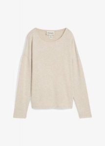 Sweter. Brązowe swetry klasyczne bonprix, bez kołnierzyka. Za 97,99 zł.