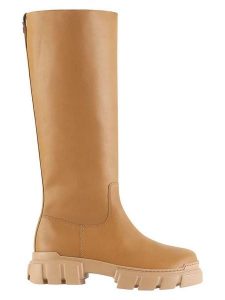 Högl Skórzane kozaki "James" w kolorze jasnobrązowym rozmiar: 42. Brązowe kozaki HÖGL, na zimę, bez wzorów, bez obcasa, bez zapięcia. Za 587,41 zł.