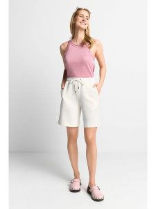 Rich & Royal Lniany top w kolorze jasnoróżowym rozmiar: XS. Różowe topy Rich & Royal, xs, bez wzorów, ze lnu, bez kołnierzyka, bez ramiączek. Za 100,99 zł.