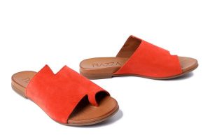PIAZZA 900153-62 orange, klapki damskie. Brązowe klapki Piazza, bez wzorów, ze skóry, bez obcasa, na obcasie. Za 242,17 zł.