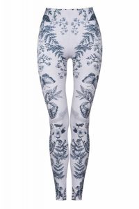 Legginsy sportowe damskie DEEP TRIP Botanic. Szare legginsy DEEP TRIP, bez wzorów, z elastanu, z podwyższonym stanem. Za 179,00 zł.