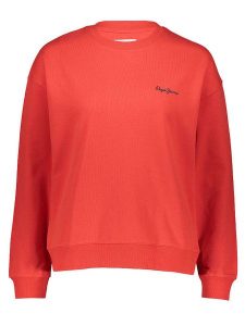 Pepe Jeans Bluza w kolorze czerwonym rozmiar: XL. Czerwone bluzy Pepe Jeans, xl, bez wzorów, z jeansu, bez kaptura. Za 149,31 zł.
