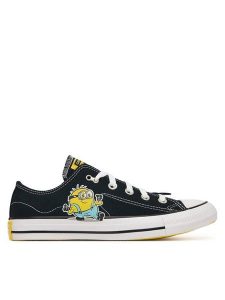 Converse Trampki Converse x Minions Chuck Taylor All Star A21404C Czarny. Czarne trampki Converse, bez wzorów, z materiału, bez zapięcia. Za 379,99 zł.