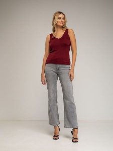 Tantra Top w kolorze bordowym rozmiar: M. Czerwone topy Tantra, m, bez wzorów, bez kołnierzyka, bez ramiączek. Za 139,20 zł.