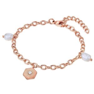 Valero Pearls Stal nierdzewna Preciosa Perła hodowlana słodkowodna Bransoletki 1 ct Damski. Białe bransoletki Valero Pearls, z perłą, ze stali. Za 199,99 zł.