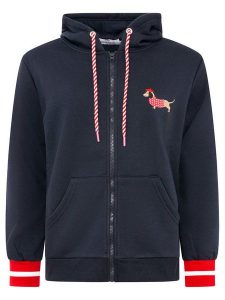 Zwillingsherz Bluza "Très Bien" w kolorze granatowym rozmiar: XXL. Niebieskie bluzy Zwillingsherz, s, bez wzorów, bez kaptura. Za 244,95 zł.