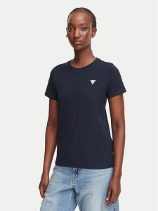 Guess Jeans T-Shirt W4YI10 J1314 Granatowy Regular Fit. Niebieskie t-shirty Guess Jeans, xl, z aplikacjami, z bawełny, bez kołnierzyka, bez ramiączek. Za 129,99 zł.