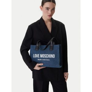 Torebka LOVE MOSCHINO. Niebieskie torebki klasyczne LOVE MOSCHINO, bez wzorów, bez dodatków. Za 642,99 zł.