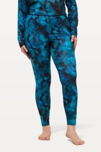 Damskie narciarskie legginsy funkcyjne szybkoschnęce. Niebieskie legginsy Ulla Popken, bez wzorów, z dżerseju. Za 223,99 zł.