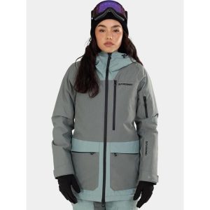 Kurtka Narciarska Damska Fundango Poplar ECO. Zielone kurtki FUNDANGO, na zimę, bez wzorów, bez kaptura. W wyprzedaży za 499,00 zł.