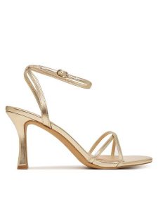 Aldo Sandały Marbela 14298898 Złoty. Żółte sandały ALDO, bez wzorów, ze skóry, bez obcasa, na szpilce, bez zapięcia. Za 379,99 zł.