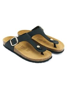 Mandel Skórzane japonki "Blanca" w kolorze czarnym rozmiar: 41. Czarne klapki Mandel, bez wzorów, bez obcasa. Za 130,99 zł.