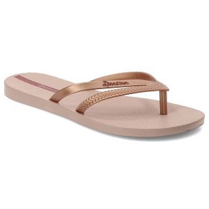 Różowe Japonki Ipanema Letnie Obuwie Damskie. Czerwone klapki Ipanema, bez wzorów, z materiału, bez obcasa. Za 79,99 zł.