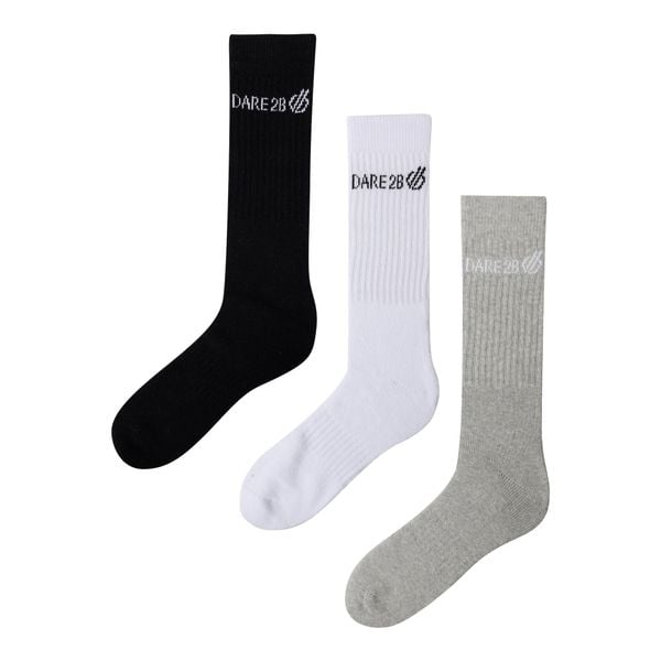 Skarpety Unisex Dla Dorosłych Crew (3 Sztuki). Białe skarpetki Dare 2b, bez wzorów. Za 93,99 zł.