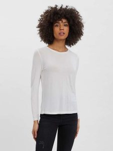 Vero Moda Koszulka w kolorze białym rozmiar: XL. Białe bluzki Vero Moda, xl, bez wzorów, bez kołnierzyka, bez ramiączek. Za 30,71 zł.