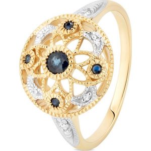 Wspaniały Pierścionek - , Diament 0,01ct,szafir. Pierścionki marki W.KRUK. Za 1 790,00 zł.